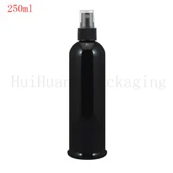 30 шт. пустой черный спрей пластиковые бутылки, жидкое лекарство флаконе 250cc, пластик контейнер насоса ПЭТ, опрыскиватель туман флаконы для