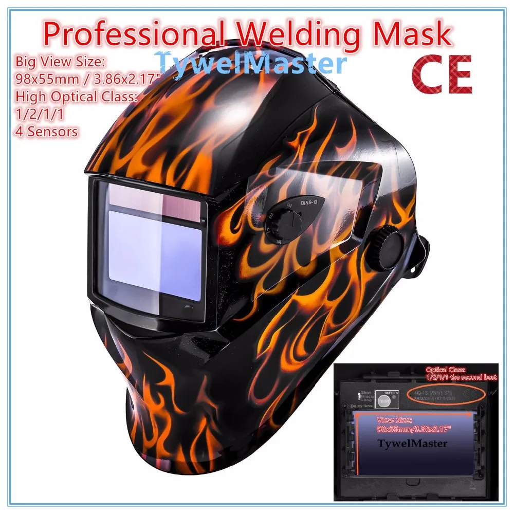 Professional Welding Helmet Welder Mask 98x55mm 4 Sensors 1211 Optical