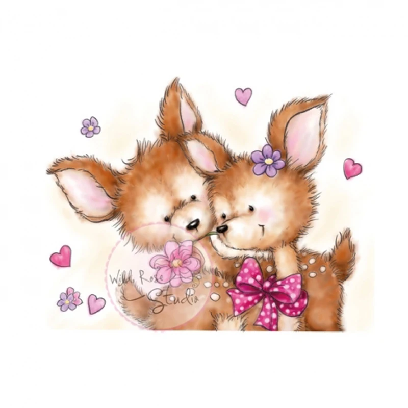 

Animal / sika deer Transparent Clear Stampr DIY Scrapbooking Photo Album Decorative Paper Card Crafts Handmade Gift Wild Rose