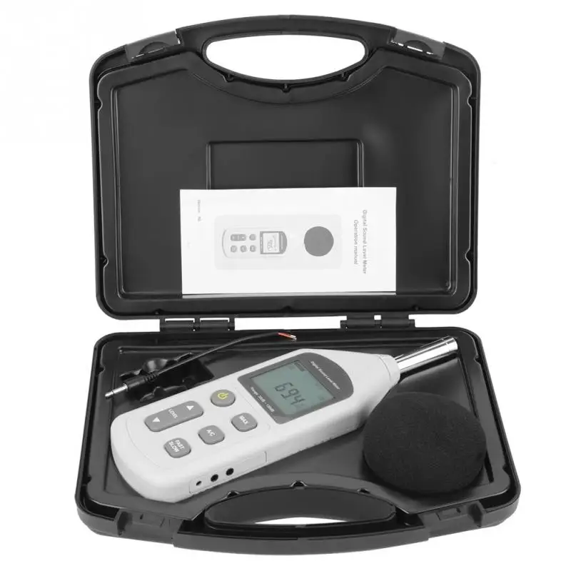 

1 Set Digital LCD Noise Meter Handy Mini Sound Level Meter Noise Measuring Instrument GM1357 Sound Tester 30dBa~130dBA
