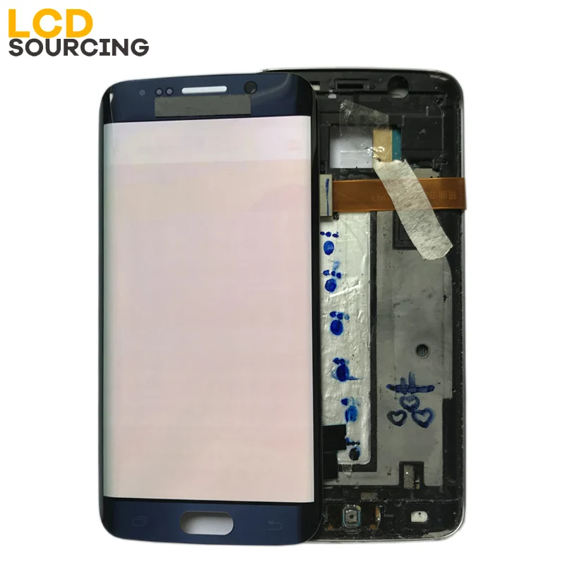 Красный горящий-тени AMOLED для samsung Galaxy S6 Edge G925 S6 EDEG Plus G928 ЖК-дисплей кодирующий преобразователь сенсорного экрана в сборе без рамки