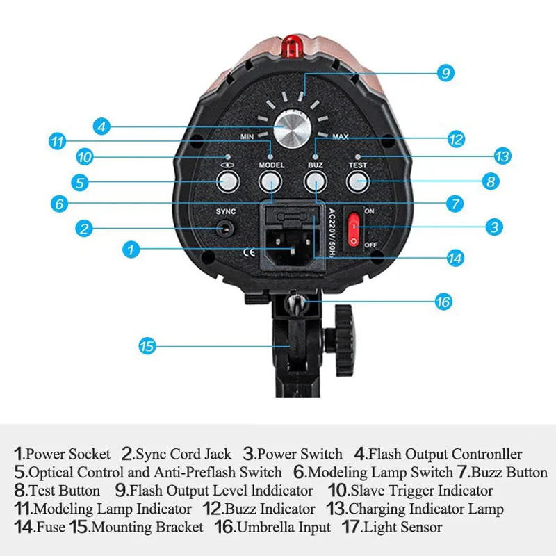 Godox Smart 300SDI 300Ws стробоскопический студийный светильник для фотовспышки 300 вт профессиональная студийная лампа для фотостудии Аксессуары