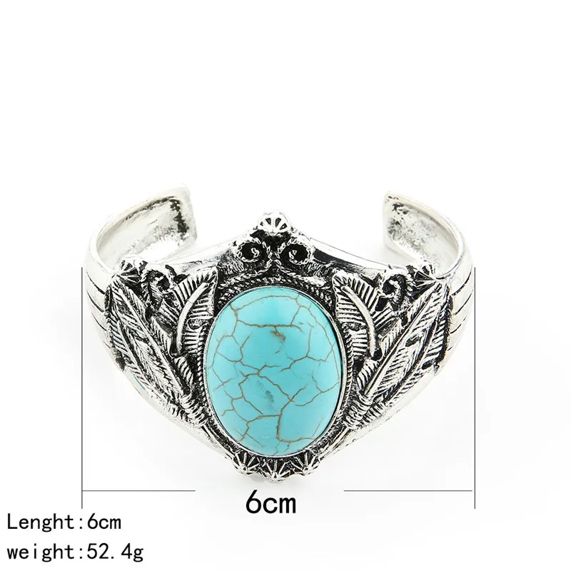 Tribal Bangle Cuff Bracelet Handmade Big Bracelets For Women Wide Bangle Pulsera Bohemian Jewelry 6