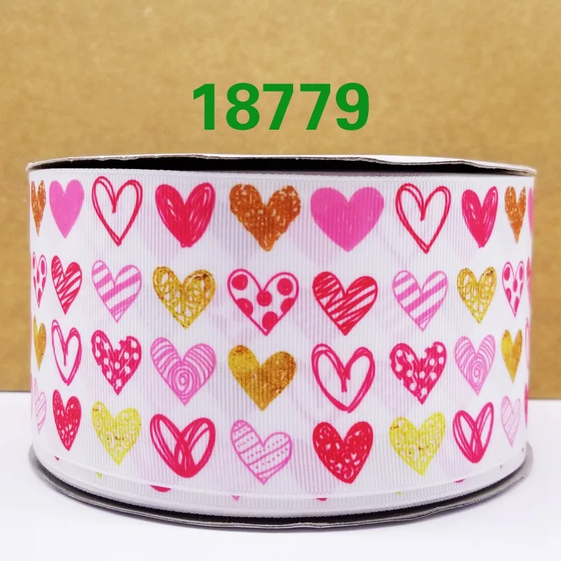 50 ярдов мультфильм напечатанный grosgrain ленты 18792 - Цвет: 18779