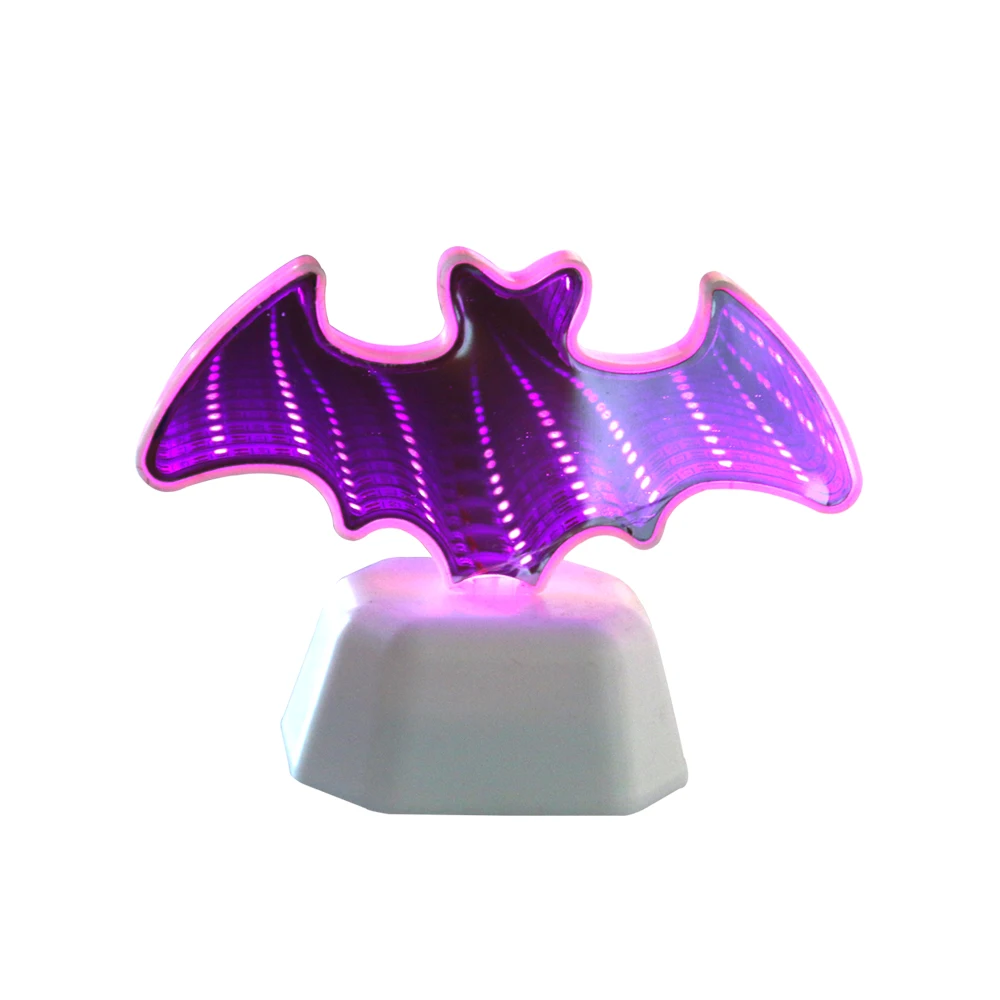 

LED Creative Tunnel Mirror Light Desktop Infinity Mirror Tunnel Light LED Pumpkin Bat Rainbow sign Home Decoration lamp