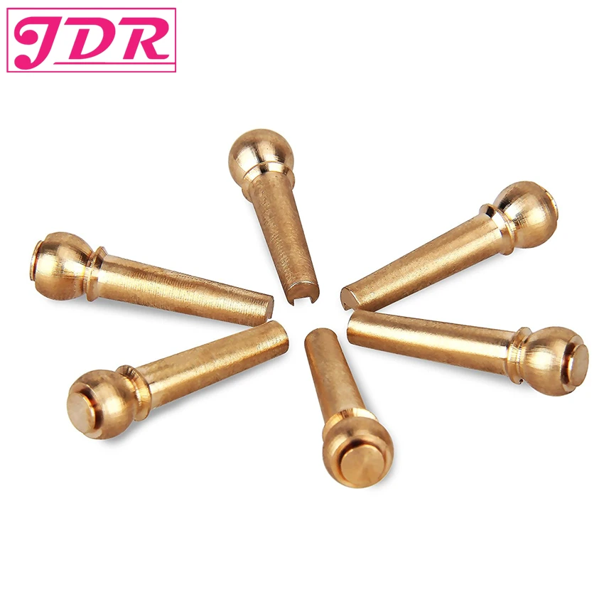 Buy JDR Guitar Bridge Pins 6pcs Brass Acoustic Pins