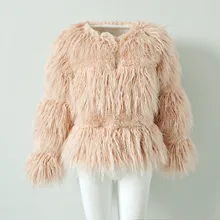 T0738 Новое модное пальто из искусственного меха, осенняя и зимняя женская одежда, монгольское овечье меховое пальто, женская повседневная куртка, пальто