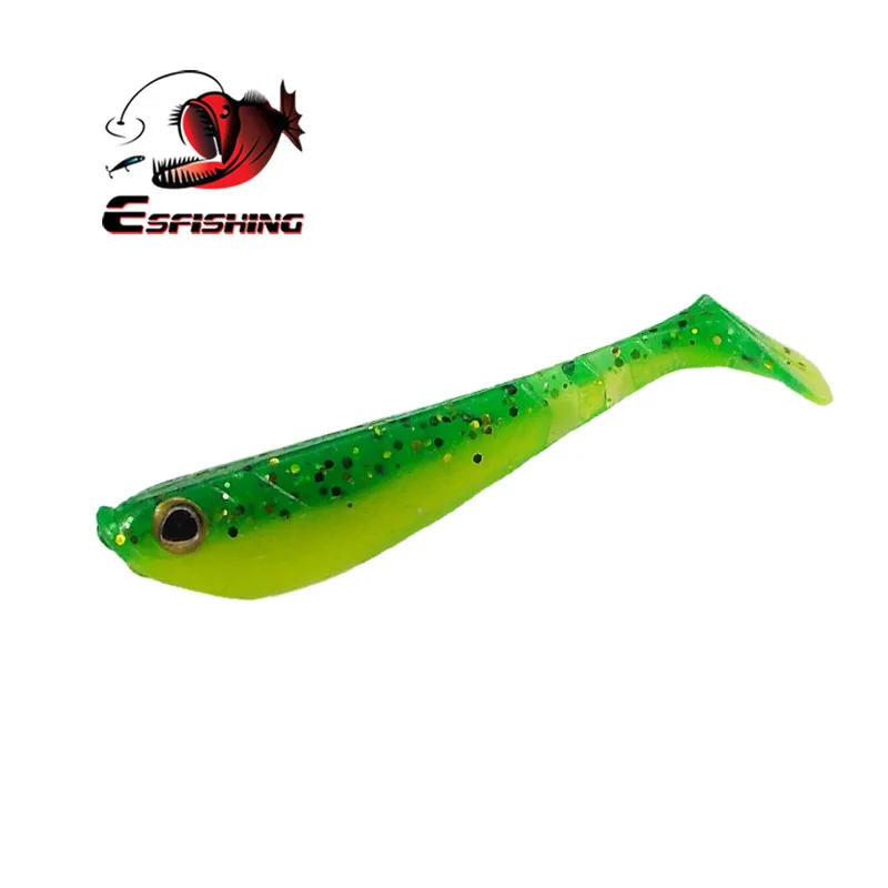 Esfishing приманка Китай мягкие приманки Iscas Artificiais 10 шт 6,2 см/2,8 г Esfishing vibo SHAD 3D глаз Pesca Leurre soule Пресноводная - Цвет: SH03