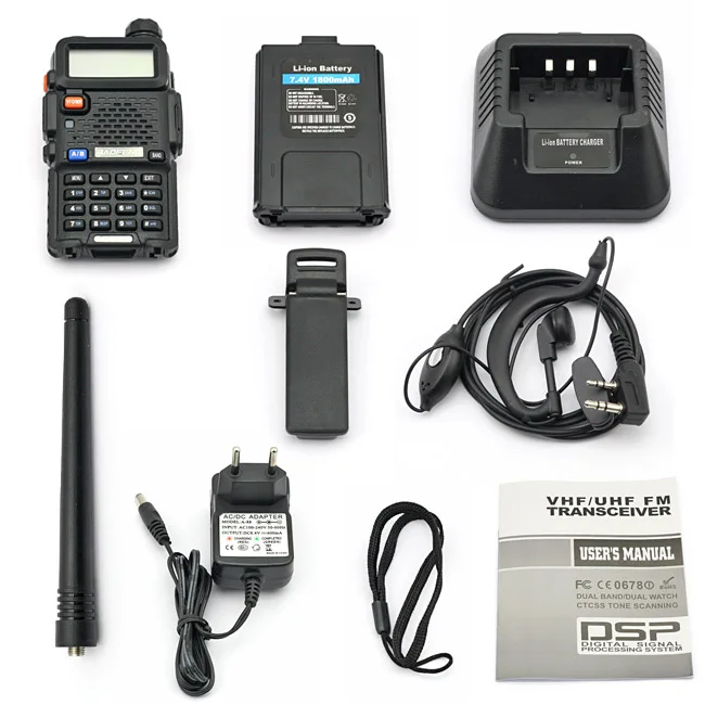 2Pcs BaoFeng UV-5R Walkie Talkie VHF/UHF 136-174Mhz&400-520Mhz Dual Band Two Way Radio Baofeng uv 5r Portable Walkie Talkie