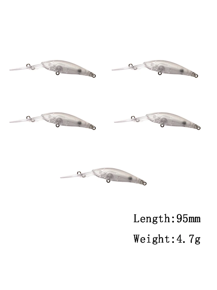 5 шт. пустые приманки обнаженные приманки кривошипный карандаш гольян приманка Неокрашенная приманка тела рыболовная приманка