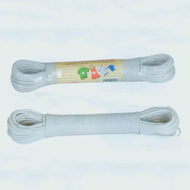 mling 1PC 20m ClothesLine Plastic Coated Steel Core Washing Line Rope 7