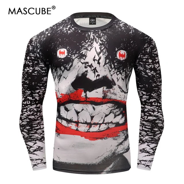 US $8.35 MASCUBE Flash Man 3D Printed T-shirts Men Compression Shirt Long Sleeve Costume Tops Male Fitness B