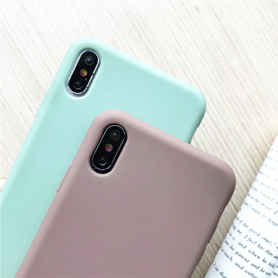 Оригинальный Официальный чехол для iPhone 7 8 6 Plus X Xs MAX XR TPU Мягкий матовый задней