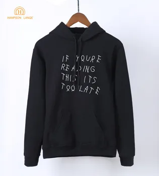 

HAMPSON LANQE Funny Sweatshirts If Youre Reading This It's Too Late Adult Hoodies Women 2020 Spring Autumn Kawaii Pullovers