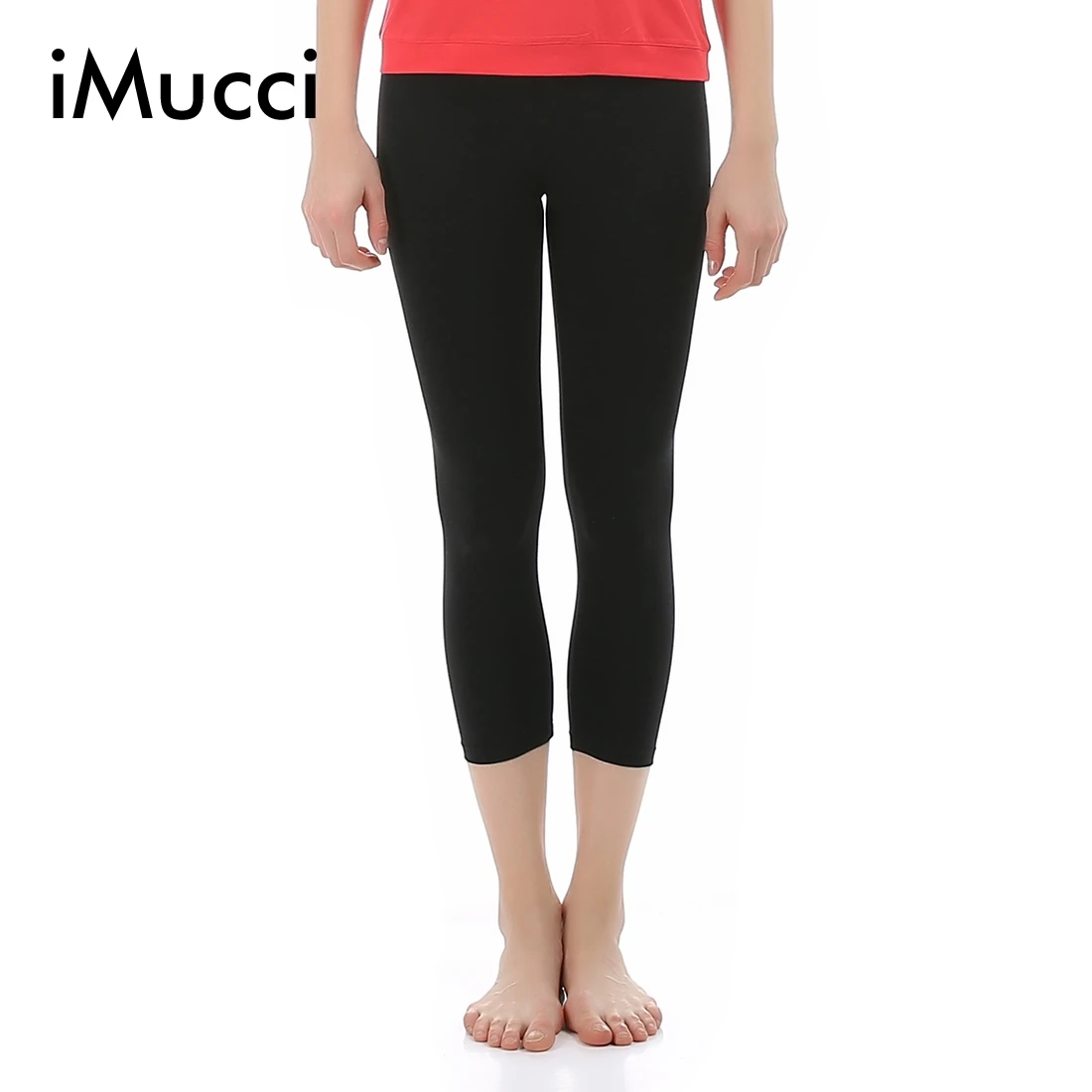 iMucci Elastic Cotton Gymnastic Leotards Ballet Calf Length Pants Dance