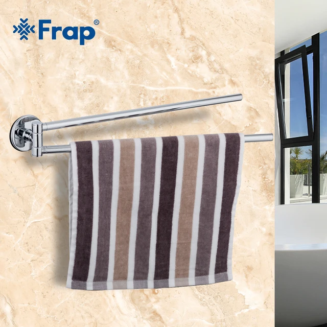 Frap Silver Wall Viscose Mounted Stainless Steel Double Towel Bars Frap Silver Wall Viscose Mounted Stainless Steel Double Towel Bars Bathroom Hanger Accessories