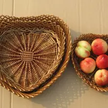 Ротанг корабль любовь фрукты для хранения закуски корзин для хранения корзина с фруктами чаша коробка конфет, Главная Декоративные