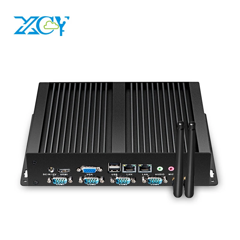 

XCY Fanless Industrial Mini PC Pentium 2117U 4x RS232 COM Dual Ethernet LAN HDMI VGA WIFI Windows Linux Embed Computer IPC