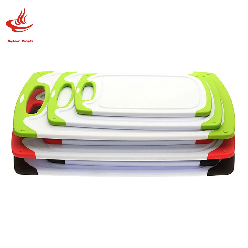 2085 Tabla De Cortar Creativa De Cocina 3 Colores Gruesos Fuertes Antideslizantes Tablas De Corte Pp Con Ranura De Guía De Agua Accesorios De