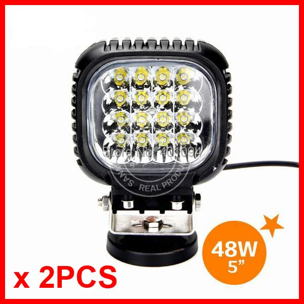 

DHL 2PCS 5" 48W CRE 16LED*3W Driving Work Light Offroad SUV ATV 4WD 4x4 9-32V Spot / Flood Beam 3800lm IP67 Power Truck Lamps