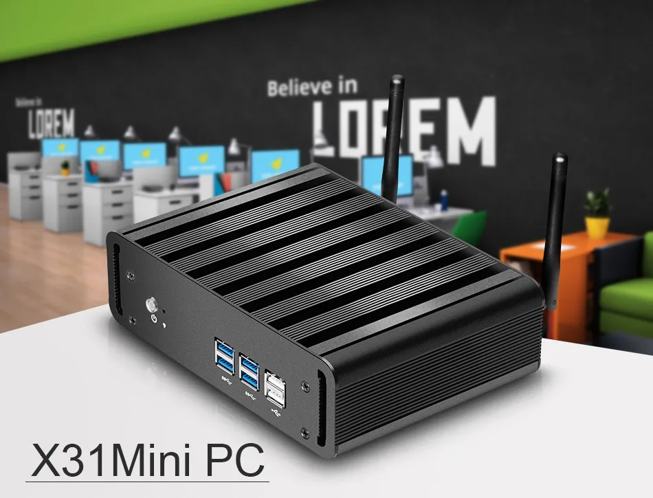 

Fanless pc Mini PC Windows 10 Intel Core i3 5005 i5 4200Y i7 4500Y/4610Y doble CoreMini PC de escritorio HDMI VGA Freeshipping