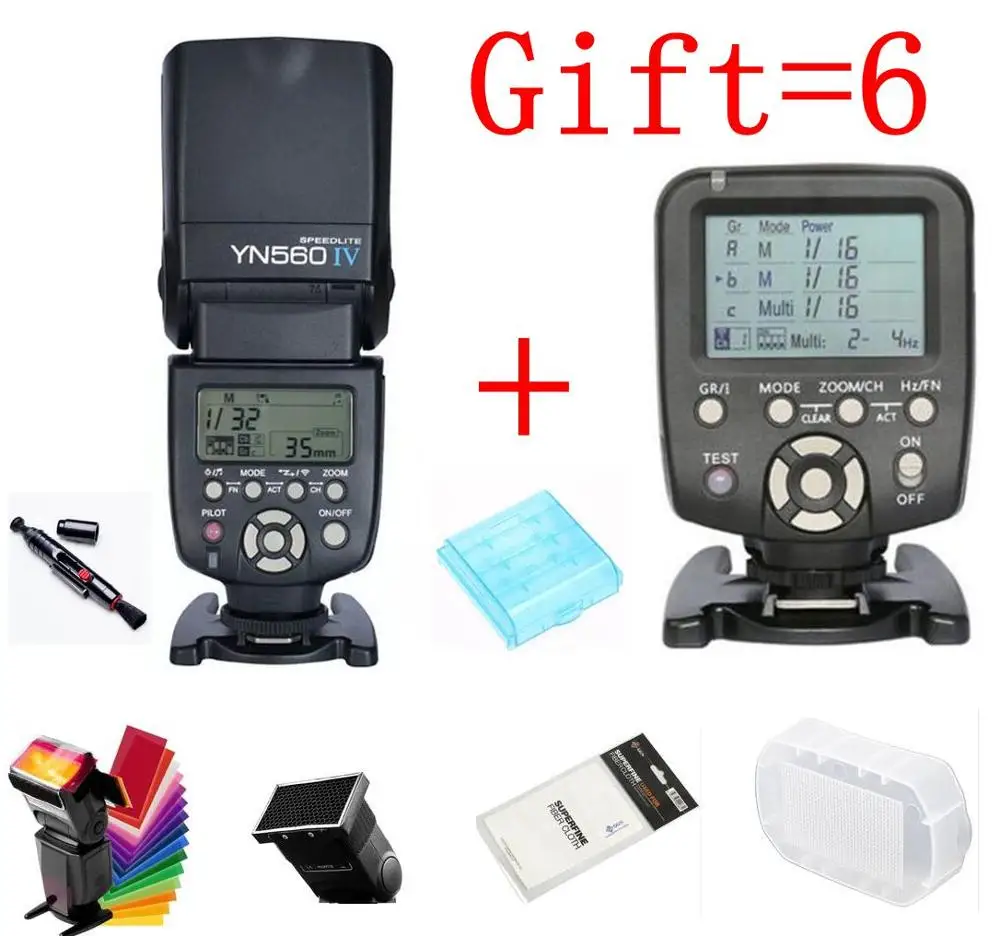 

Yongnuo YN560IV YN560 IV YN 560 Flash Speedlite for Canon Nikon YongNuo 560TX Flash Trigger Flashlight for Canon Synchronizer