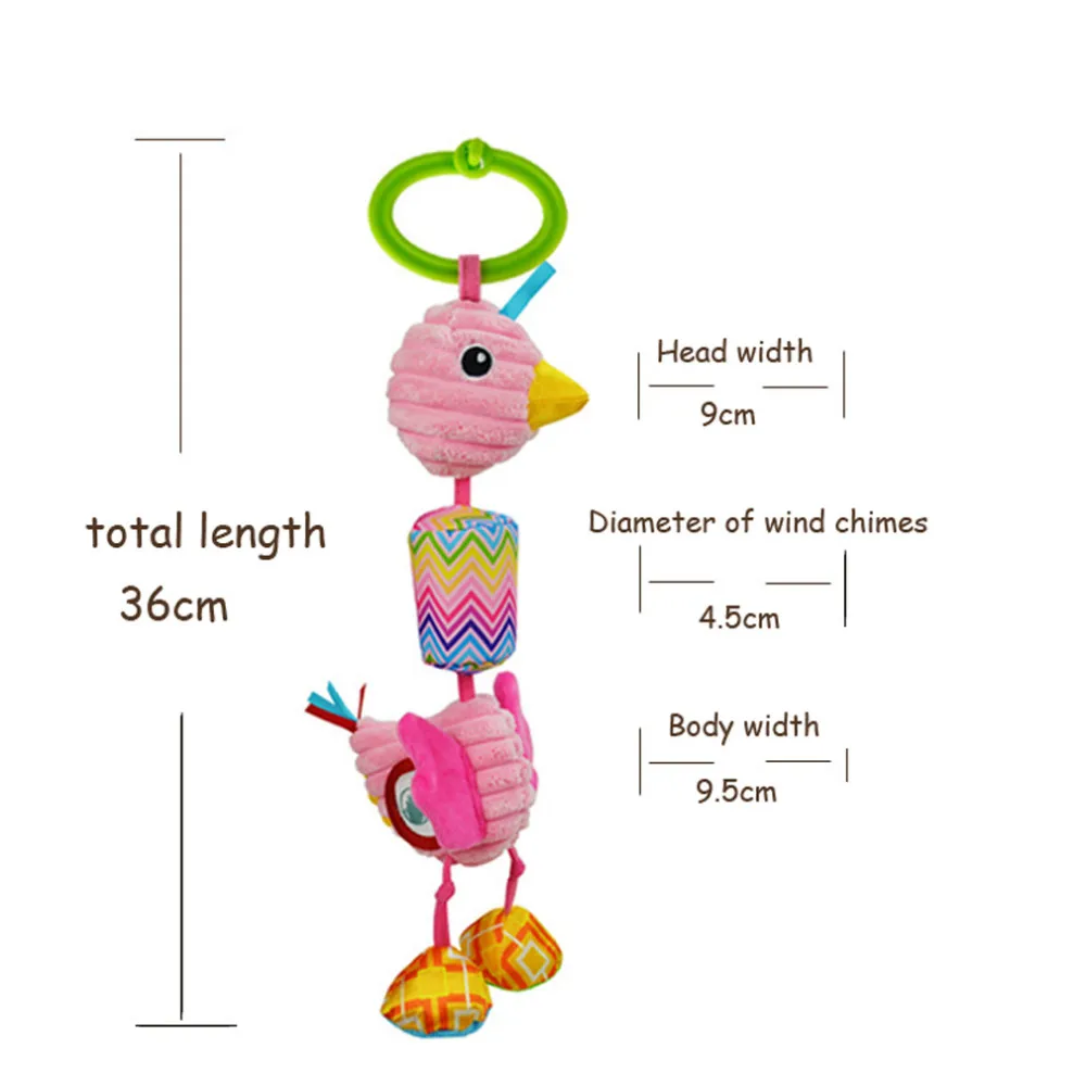 0-12 месяцев 6 цветов плюшевые детские игрушки Мягкий Жираф Животные колокольчики погремушки ручка игрушки Горячая Распродажа детская игрушка-прорезыватель