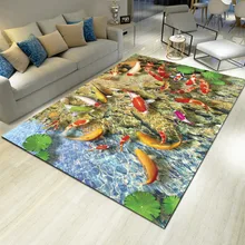 120 см* 180 см 3D 6 мм Европейский тип рыба узор серия гостиная ковер спальня ковер ванная комната Кухня Нескользящая Abworb водяное сиденье