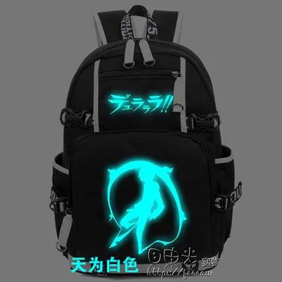Дурарара из аниме! Рюкзак для косплея модная парусиновая сумка светящаяся