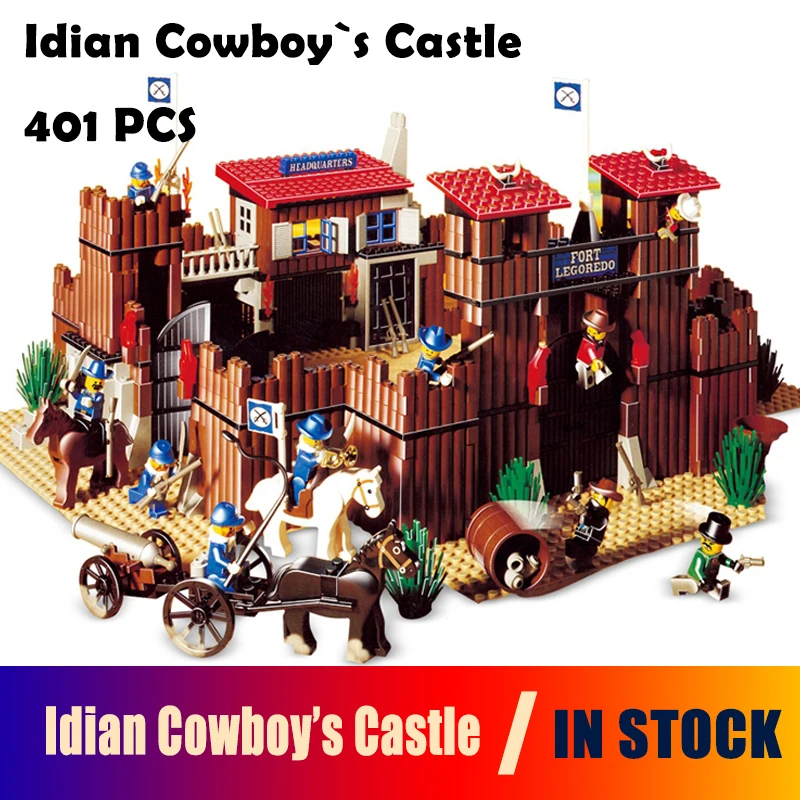 

Model Building Blocks 33001 742Pcs The Idian Cowboy`s Castle Set Bricks Toys Model Gift Compatible with lego 6769