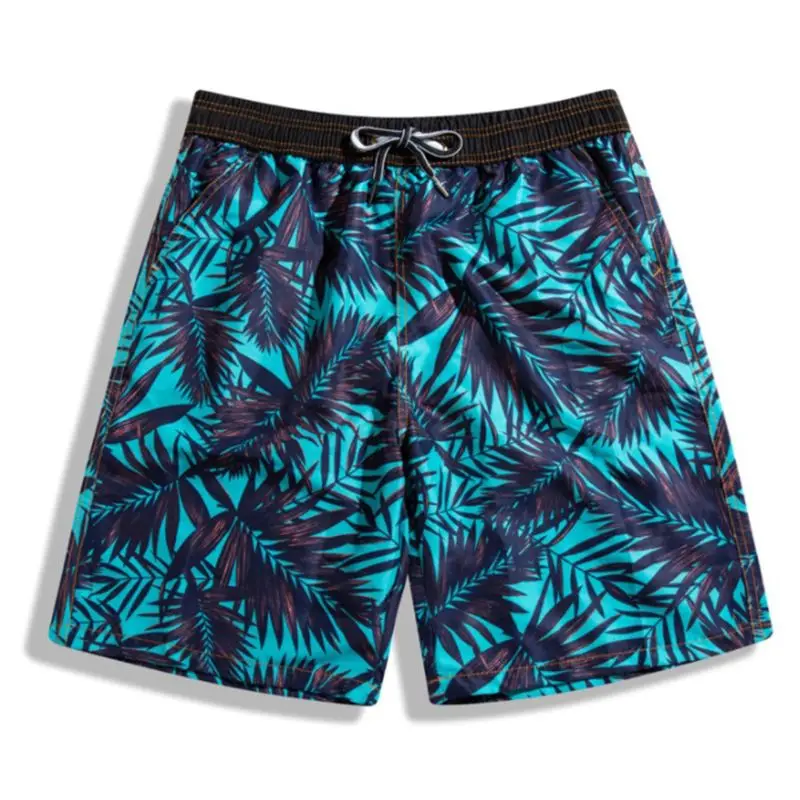 Мужские и женские парные пляжные шорты, летние шорты для серфинга с принтом листьев кокосовой пальмы, шорты с карманами - Цвет: Men 3XL