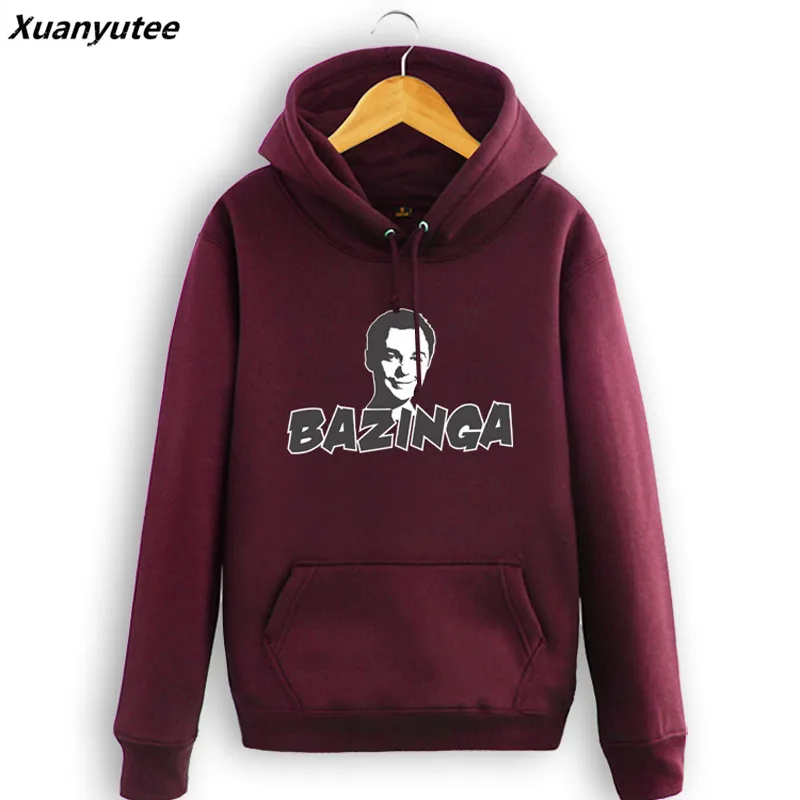 Xuanyutee Bazinga мужские толстовки флисовые хлопковые пуловеры с принтом TBBT Sheldon Cosplay EU S