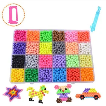 

Bbay Toys Water Beads 24 Color Sticky Beads Pegboard Set Fuse Beads Jigsaw Water Beads Bond Toy Puzzle