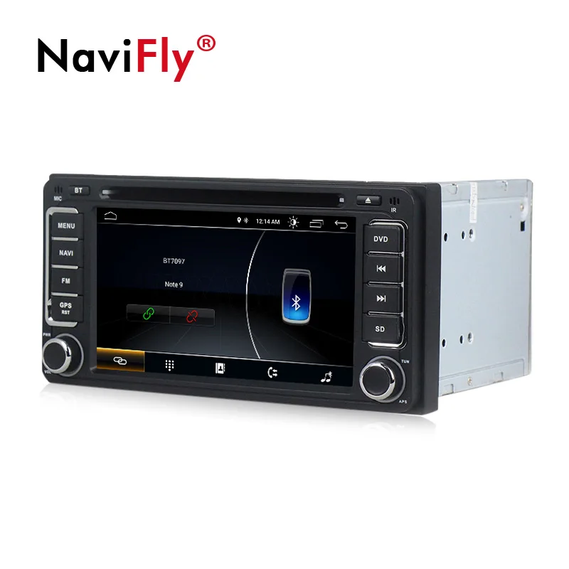 Discount New Arrival!Navifly android8.1 Car multimedia Player Navigation GPS DVD for Toyota corolla RAV4 universal car radio NAVI 5