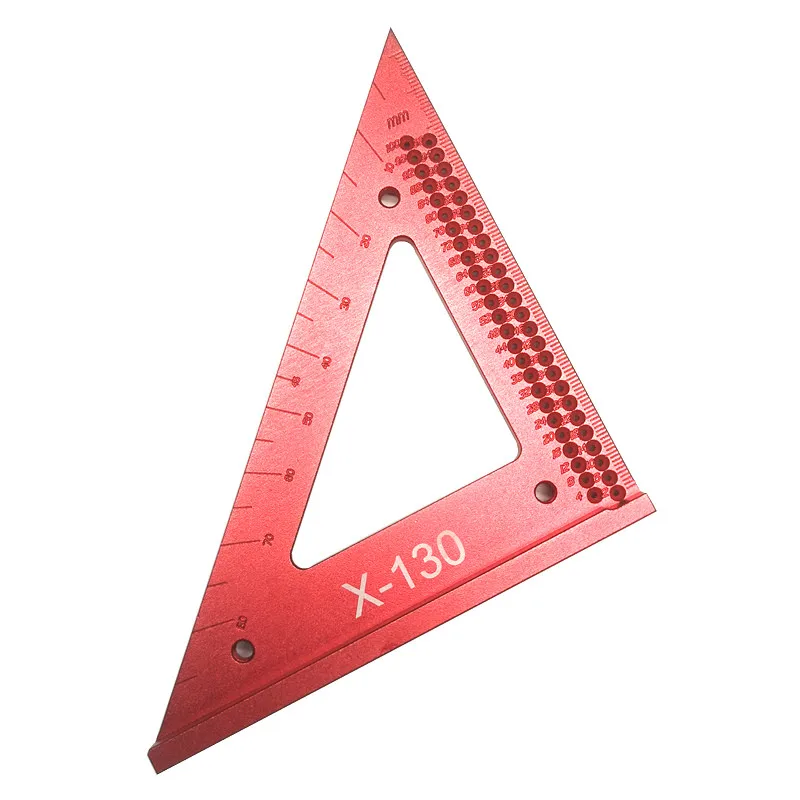 Деревообрабатывающая линейка, точный измеритель отверстий, треугольная линейка, деревообрабатывающий зачеркнутый измерительный инструмент - Цвет: Ruler