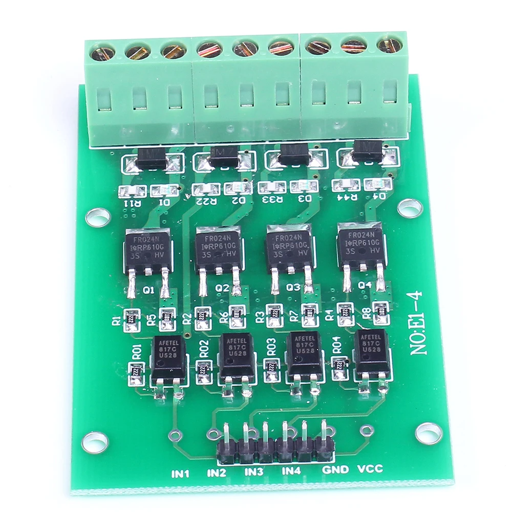 FET оптрон изоляции электронный модуль переключателя 4 канала импульсный переключатель DC управление 4 бит транзисторный выход ПЛК Плата расширения FR1205