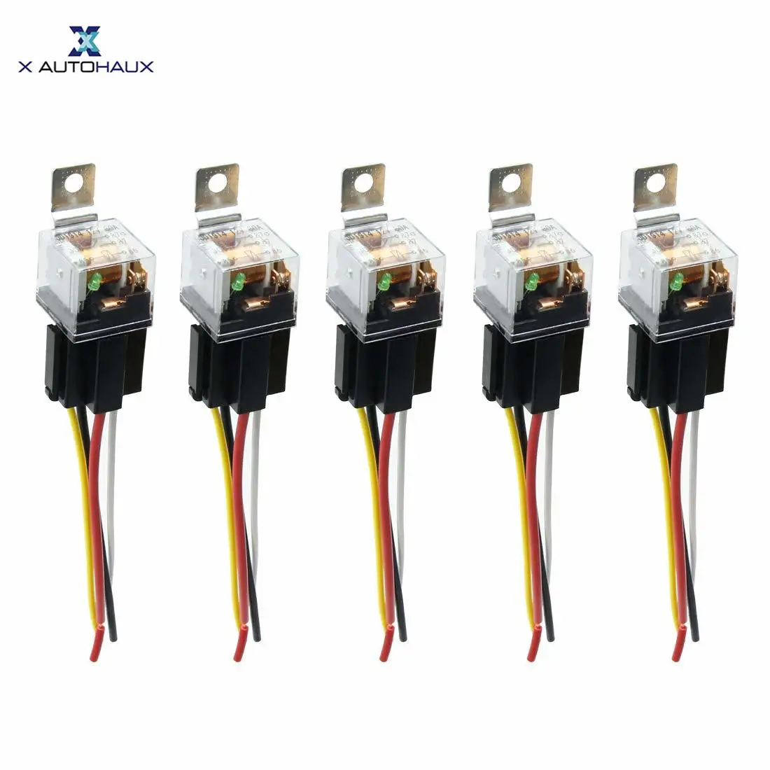 X Autohaux водонепроницаемый DC 12V 80A SPST Авто автомобильное реле 4 Pin провода W/жгут