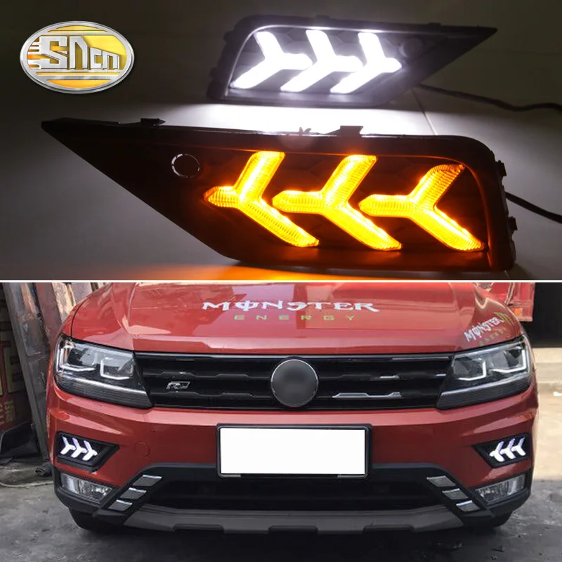 For Vw Volkswagen Tiguan 2017 2018 LED Daytime Running Lights bumper