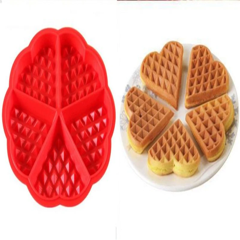 2018 New Creative  Kitchen Silicone Mini Round Waffles Pan Cake Baking Mould Mold Waffle Tray Safe hot durable C0223            04