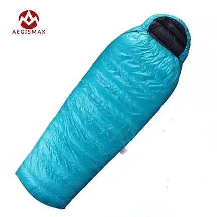 Cheap AEGISMAX Envelope type white goose down  hooded sleeping bag outdoor super light removable Splicing camping sleeping bag