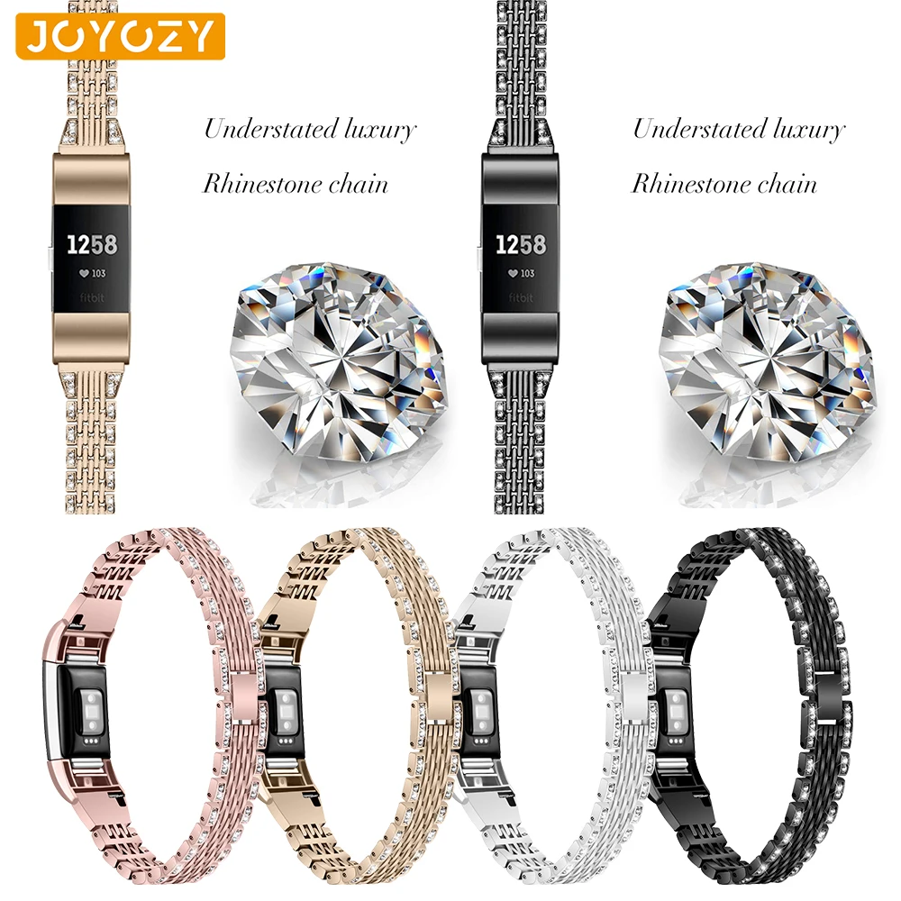 

Joyozy Stainless Steel belts for women For Fitbit Charge 2 Fitness Band Sport Watch Band Replacement Bracelet smart watch strap