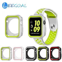 Смарт-часы Чехол кожи кадров мягкий силиконовый 38 мм/42 мм чехол для Apple Watch полосы серии 3 2 1