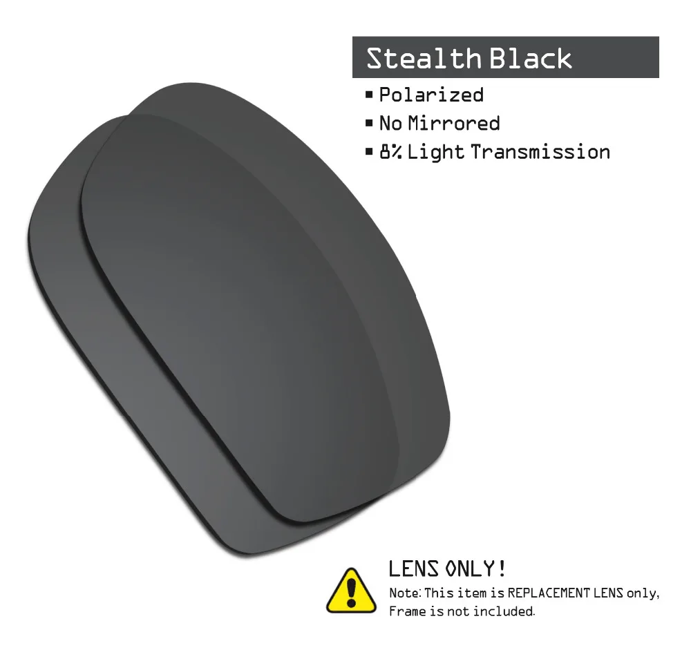 SmartVLT 3 Pairs Polarized Sunglasses Replacement Lenses for Oakley Jawbone Stealth Black & Silver Titanium & Plasma Purple