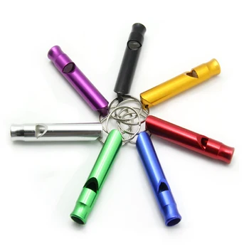 

Mini 5Pcs Aluminum Alloy Emergency Survival Whistle Keyring Keychain For Outdoor Safety Sport Camping Hunting Color Random