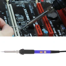 ЕС/США сварочный паяльник 60 Вт Электрический Регулируемый температурный сварочный паяльник пистолет+ 5 наконечников набор