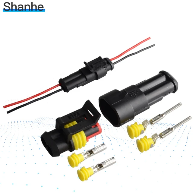 Conectores eléctricos automotrices de 2 pines  Conector eléctrico de 9  pines para motocicletas-Conectores-Aliexpress