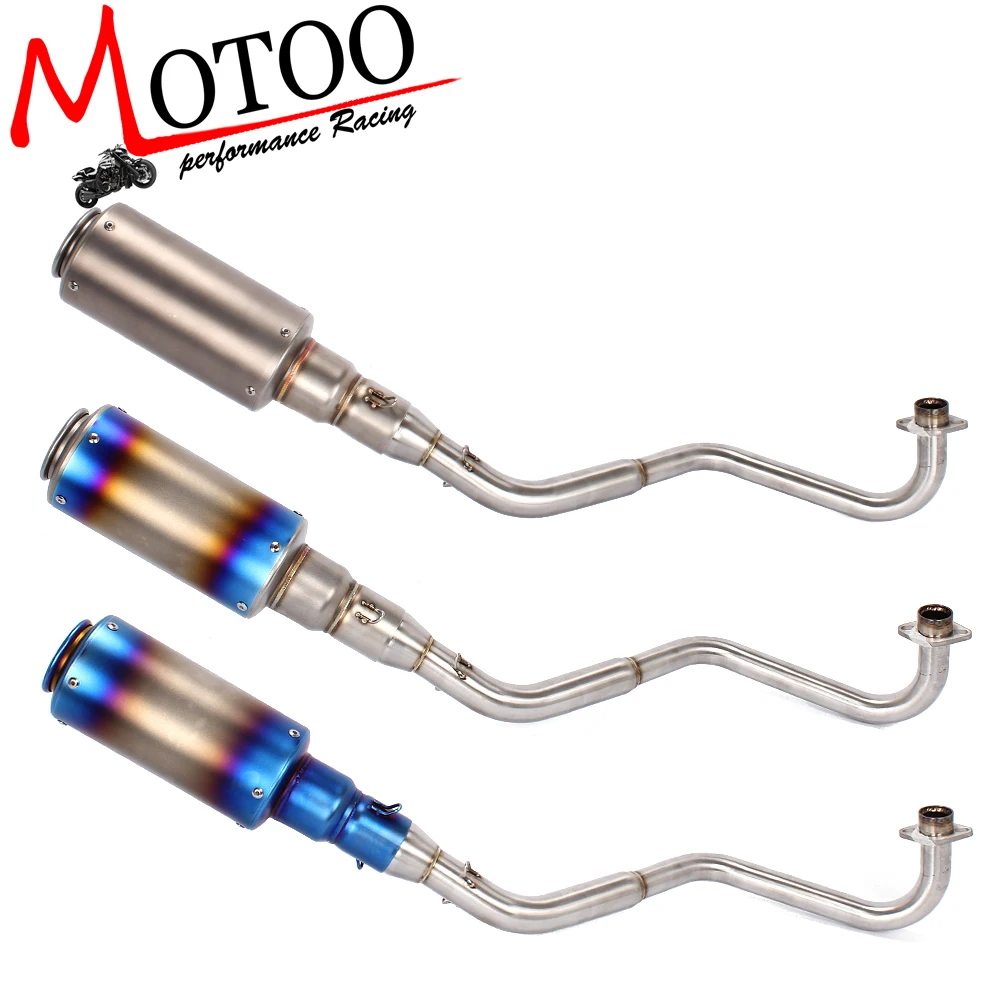 Motoo - Motorcycle Full Exhaust System Muffler Link Pipe FOR HONDA GROM MSX125 2013-2018 stainless steel Exhaust Escape Motoo - Motorcycle Full Exhaust System Muffler Link Pipe FOR HONDA GROM MSX125 2013-2018 stainless steel Exhaust Escape