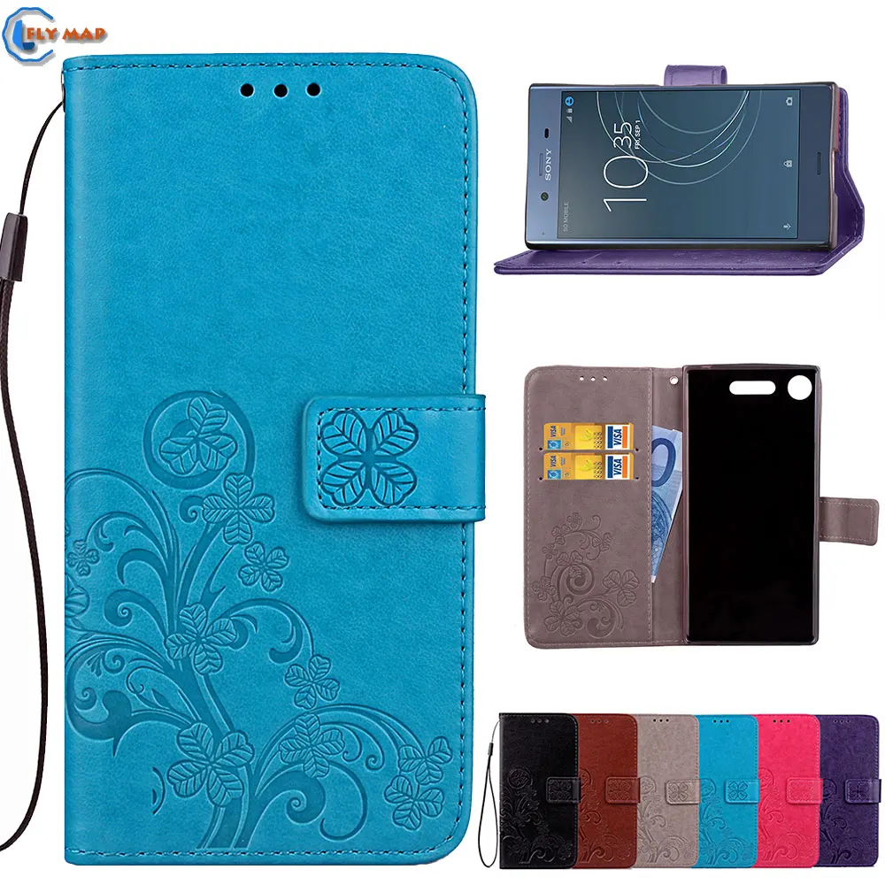 Flip Case For Sony Xperia XZ1 Dual Wallet Box Phone PU Leather Cover Coque For Sony Xperia XZ 1 G8342 SO-01K SOV36 701SO Capa