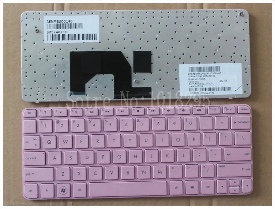 Genuine HP Mini 110 1101 1103 Laptop US Pink Keyboard 537754-001 537954-001 