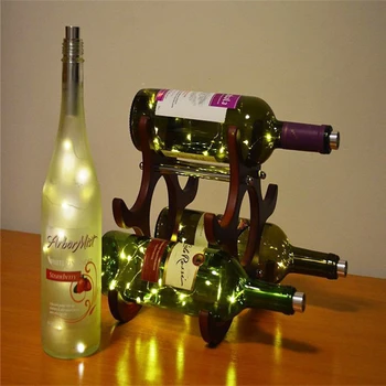 

String Lights LED Wine Bottle Lights Battery Powered Cork Shape Glass Bottle Stopper Lamp Christmas Garlands Decor Silver